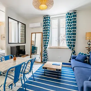  Appartement Bleu 29m2, 120m Vieux-port , Clim ,wifi, Acces Autonome Avec Code